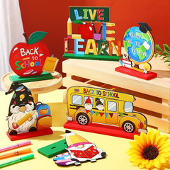 6 Pcs Back to School Party Decorations Wooden First of School Centerpieces Welco