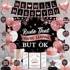 Farewell Party Banner – Rude Goodbye Decorations, Going Away Gifts, Office Decor