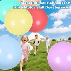 9pcs Big 36 inch Balloons Pastel Giant Balloons Extra Thick Latex Balloon Lar…