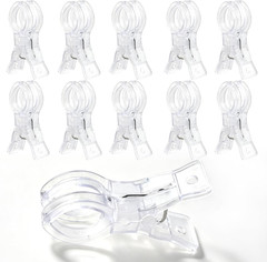 10 Pack Clear Plastic Balloon Arch Clips(3.5 Inch) Spring Clamps Backdrop Balloo