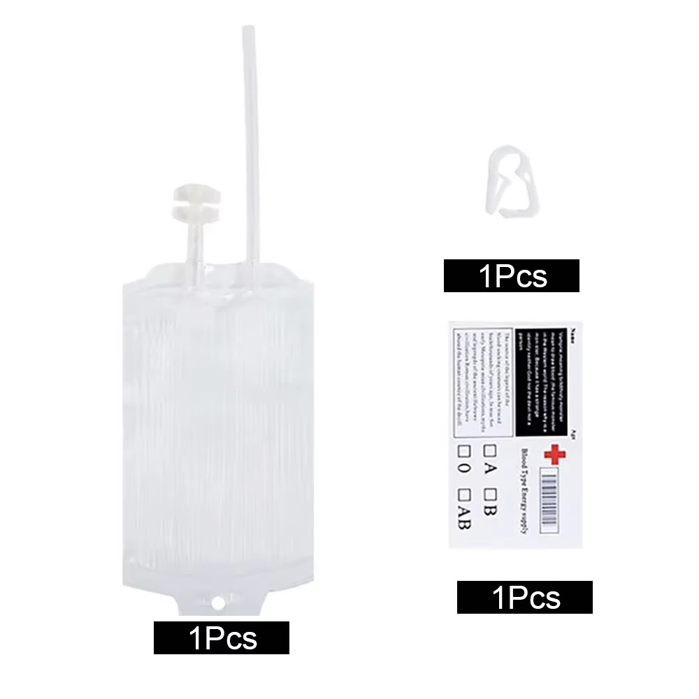 350Ml Halloween Blood Bags for Drinks,Blood Bags of Vampire,Energy Drink Bags,Dr