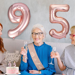 95Th Birthday Decorations for Her Women, Including 95 Year Old Birthday Cake Top