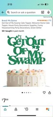 Shrek-Themed Party Decorations Set with Balloons and Cake Topper