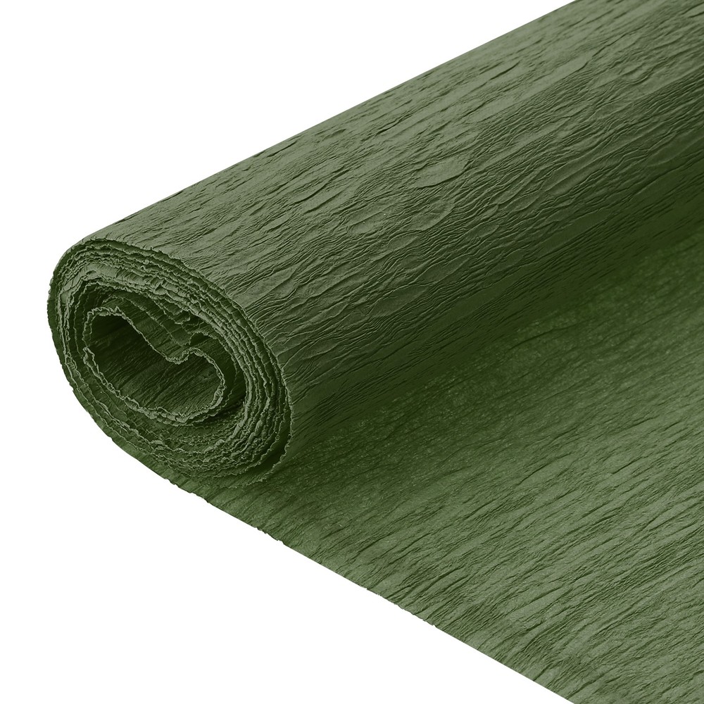 2Pcs Crepe Paper, 7.9ft Long 20 Inch Wide Army Green Crepe Paper Roll