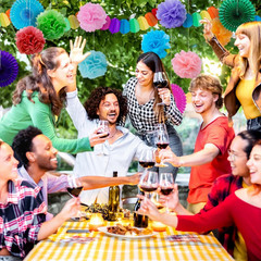 Fiesta Party Decorations – 33Pcs Colorful Mexican Themed Hanging Paper Fans, Rai