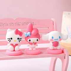 7pc Cute Anime Figurines Cake Topper, Kids Girl Happy Birthday Party Decoration
