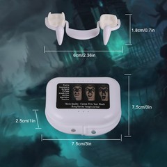 Halloween Scary Fangs Retractable Teeth for Party Cosplay Vampire Zombie Costume