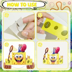 24 Pcs SpongeBob Birthday Party Decoration Set Kids SpongeBob Photo Booth Props