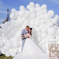 87pcs White Balloons Different Sizes 18 12 10 5 Inches for Garland Arch, Prem…