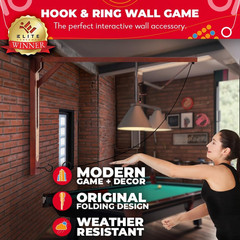 Games® – Hideaway Hook and Ring Game on a String – Weather Resistant & Easy Setu