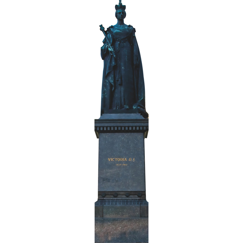 H11001 Queen Victoria Statue British Columbia Parliament Cardboard Cutout Stande