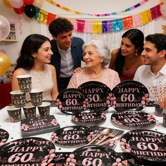 60Th Birthday Party Decorations for Women – Rose Gold 193 Pcs Party Supplies for