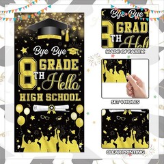 8Th Grade Graduation Decorations 2026, 4Pcs Bye Bye 8Th Grade Hello High School