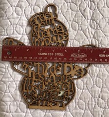 Handcrafted «Angel de la Guarda» Wood Angel Prayer Wall Hanging Gift To Child XL