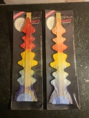 2 Vtg Amscan Multicolor Party Decoration Honeycomb Style Ball New/Sealed 21″