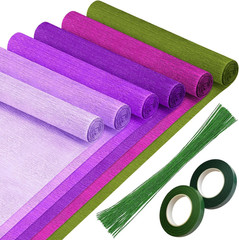 Crepe Paper 6 Rolls Wide Crepe Paper Streamers 10 Inch X 8 Feet Artificial Flora
