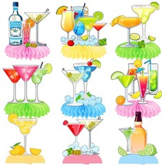 Cocktail Theme Honeycomb Centerpieces Margarita Birthday Party Decorations…