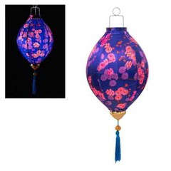 Vintage Floral Hanging Lantern Cloth Lantern Performance Party Festival Decor