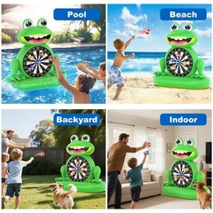 Fun Pool Toys, Inflatable Frog Dart Board Water Games, Swimming Pool Floats w…