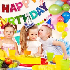 CANREVEL Pre-Strung 3D Rainbow Happy Birthday Banner, 3 PCS Multi Color