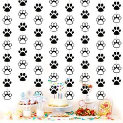 8 Pack Dog Party Banner Decorations Paw Paper Garland Pet Birthday USA SELLER
