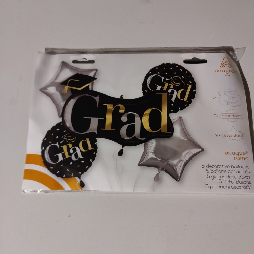 Congrats Grad Balloon Super Shape Mylar Foil Balloon Grad Party Self-seal