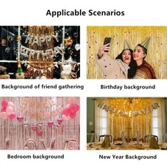 1 * 2-meter silver rain silk curtain graduation season party decoration supplies