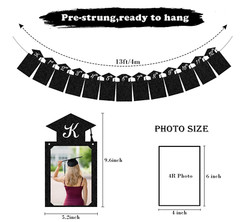 Graduation 2025 Party Decorations – Congrats & Photo Banner (Pre-Strung)