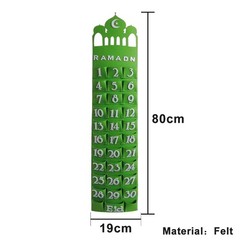 Eid Mubarak Advent Calendar 30days Hanging Felt Countdown ramadan decorations ET