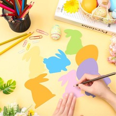 200 PCS Colorful Easter Eggs Bunny Rabbit Circles Cutouts Bulletin Board DIY