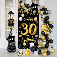 30Th Birthday Decoration Background Door Decoration Banner Fabric Sign 30Th Birt