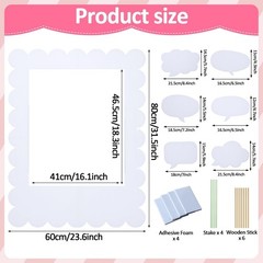 32 x 24 inch Extra Large Blank Photo Booth Props Frame for Selfie Birthday DI…