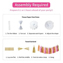 Pink and Orange Happy Birthday Party Decorations Hot Pink Gold Banner Balloon…