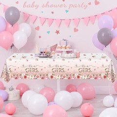 3 Pack Floral Baby Shower Tablecloth Decorations, It’s a 3 Pack, Multi Color