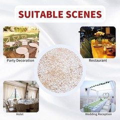 100 Pcs Disposable Placemats Set, 13 Inch Round Random Lines Table Doilies Pa…