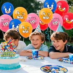 Sonic Birthday Party Decorations Sonic Party Tableware Banners Balloons Backdrop