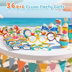 36PCS Under the Sea Party Decorations, Ocean Party Favors Sea Animal Themed