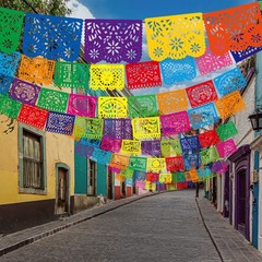10 Pack Mexican Party Banners Total 170 Feet, Paper Picado Banner Mexican Par…