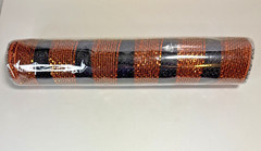 Holiday Home Black Orange Sparkle Stripe Mesh Halloween Party Decor NIP