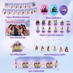 Birthday Decorations, Party Supplies Set Include Banner, Backdrop, Balloons, …