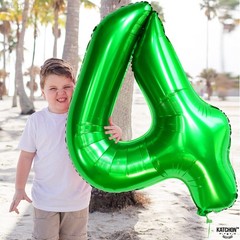 KatchOn, Dark Green Number 4 Balloons 40 Inch | 4 balloon Green for Birthday…