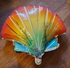Sea shell Rainbow foil inflatable balloon 20.75 in party decoration 6 Pkgs/Shell