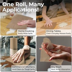 Restaurantware Paper Towel Roll 600′ x 8″ 1 Ply Universal Dispenser 2″ Core H…