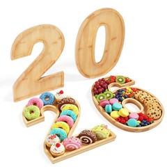 12 Inch Wooden Number 2026 Fillable Charcuterie Board Box Graduation Tray