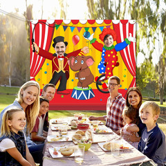 Carnival Circus Backdrop 59x51in Large Door Banner Photo Booth Party Decor Kids!