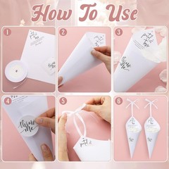Wedding Petal Cones Kit 50 Sheets Cardstock 2000 Cream Fake Petals 50 ‘throw …