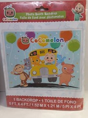 Cocomelon Hanging Wall Banner «Play Time» & Photo Booth Backdrop (5′ X 4′)~ New