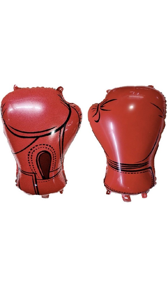 Pink 4 Piece Boxing Gloves Foil Balloons New, Party Decorations Wrestling Fight