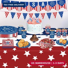 250 Anniversary USA Merchandise, 4th of July Decorations, Patriotic Party Suppli