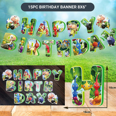 pikmin Party Supplies happy birthday game theme decoration gift cup plate toy